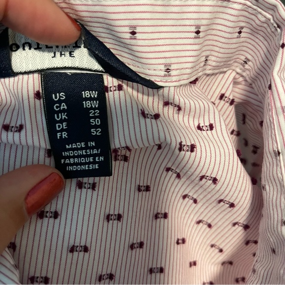 Lands’ End Button Front 3/4 Sleeve Shirt - Picture 7 of 12